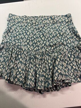 Angie Teal Cactus Print Ruffle Skort